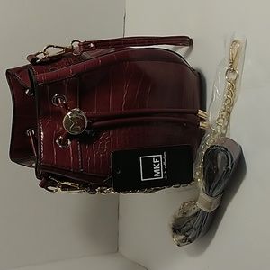 MKF Cassidy Crocodile Embossed Shoulder Bag